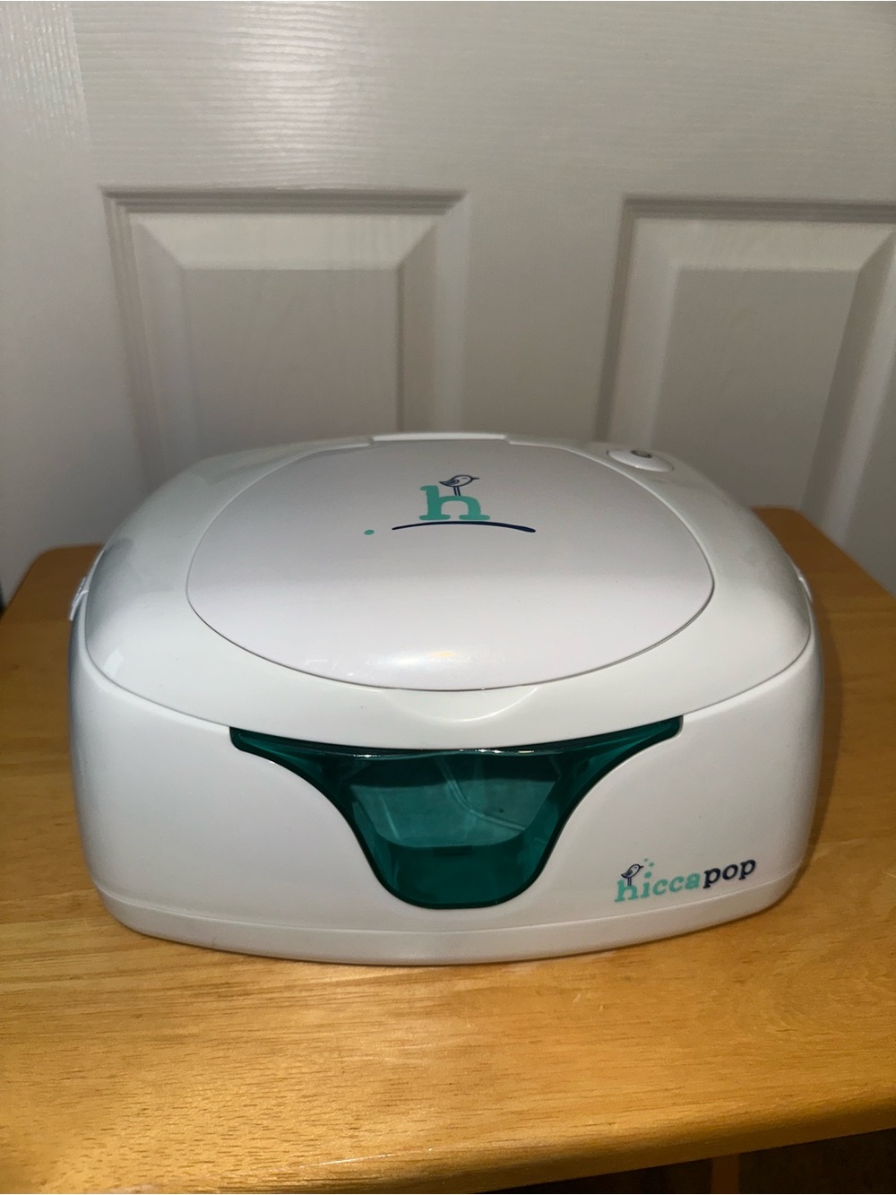 Hiccapop White & Teal Baby Wipe Warmer